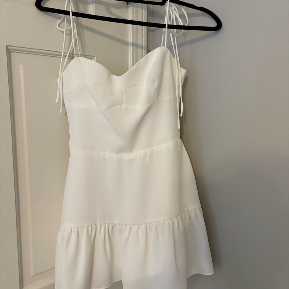Amanda Uprichard Champagne Skort Romper